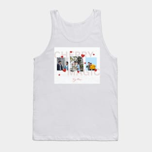 TayNew Cherry Magic Dark Blue Kiss Tank Top